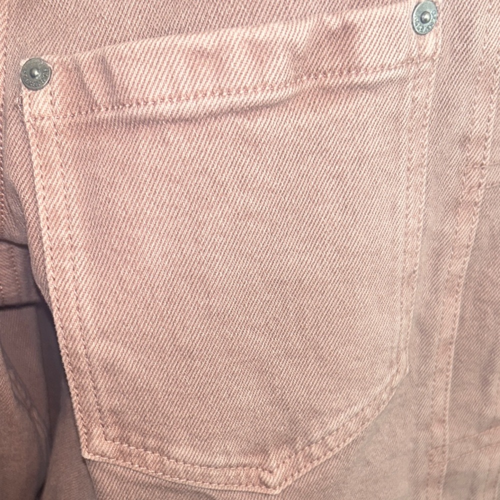 ALL SAINTS Prado Smokey Pink Denim JACKET Size XL - Picture 11 of 16